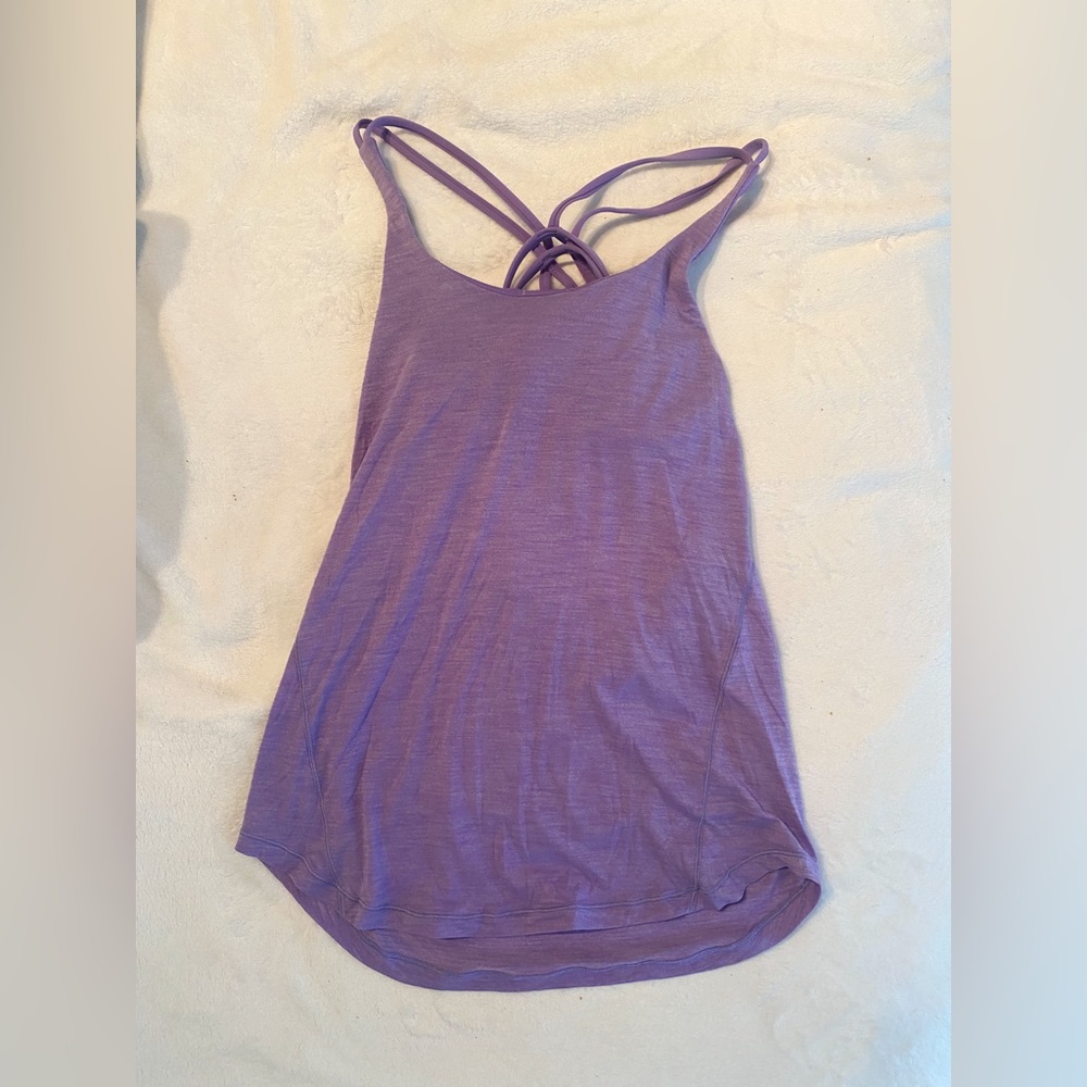 Lululemon Women’s Lavender Drape Back Built in Bra Tank